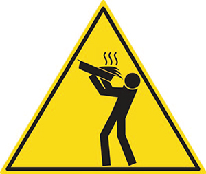 Abb. 13 Warnzeichen Verbrhungsgefahr  in 1,60 m am Heiluftdmpfer anzubringen