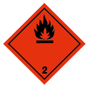 Gefahrzettel Nr. 2.1: Entzndbare Gase
